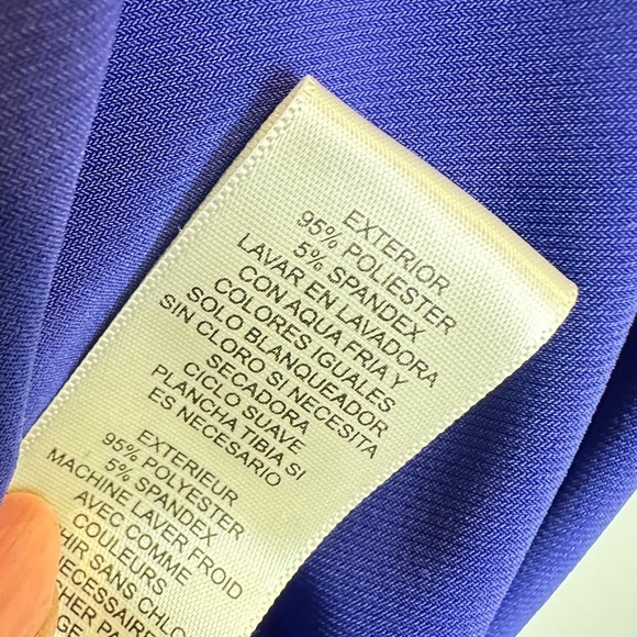 Eliza J Blue Sleeveless Jumpsuit‎ with Wide-Leg Design L - Picture 9 of 9